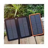 Pazariz Güneş Enerjili Powerbank 20000 Mah Katlanır 4 Güneş Paneli ile USB Şarj Cihazı - Siyah