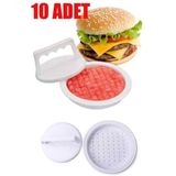 Pazariz Hamburger Press Ve Köfte Kalıbı 10 Adet Hamburger Köfte Şekillendirici Hamburger Yapma Apara