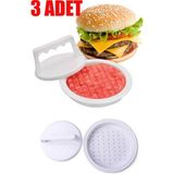 Pazariz Hamburger Press ve Köfte Kalıbı 3 Adet Hamburger Köfte Şekillendirici Hamburger Yapma Aparatı