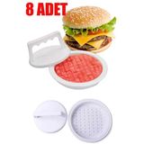 Pazariz Hamburger Press Ve Köfte Kalıbı 8 Adet Hamburger Köfte Şekillendirici Hamburger Yapma Aparat