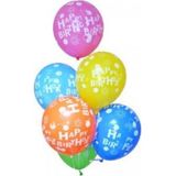 Pazariz Happy Birthday Baskılı Balon 100 Adet
