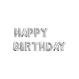 Pazariz Happy Birthday Gümüş Harf Folyo Balon