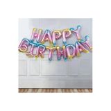 Pazariz Happy Birthday Rengarenk Folyo Balon Set