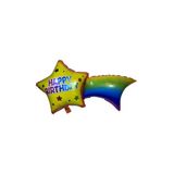 Pazariz Happy Birthday Yıldız Figürlü Folyo - Doğum Günü Balonu - 18 Inç