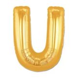 Pazariz Harf Folyo Balon U Harfi Büyük Boy Balon Altın Sarısı /Dore 100Cm