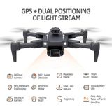 Pazariz Hd Dual Kamera Katlanır Çantalı Drone Seti Siyah Fırçasız Motor Geri Dönüş Özellikli - 3 Batarya