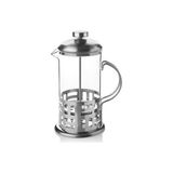 Pazariz Home Cam Üzeri Metal Kaplama French Press Filtre Kahve Bitki Çayı Demliği 350 Ml.