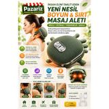 Pazariz Insan Eli Hissi Veren Şarjlı Boyun ve Sırt Masaj Aleti 3D Derin Doku, Isıtmalı, 3 Modlu, Sessiz Omuz ve Boyun Masaj Cihazı Şarjlı