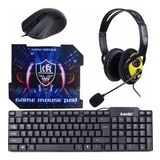 Pazariz K20 Gaming 4 Parça Oyuncu Seti Klavye Mouse Kulaklık Mouse Pad