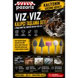 pazariz Kalıp Taşlama Makinası Aksesuarı 5 Parça Vız Vız Kalıpçı Taşlama Seti Mini Taş Zımpara Matkap Ucu Seti Mini Çapak Alma Oyma Şekil Verme Ahşap Metal Kalıpçı Seti Gravür Oyma seti