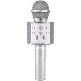Pazariz Karaoke Mikrofon Dahili Hoparlörlü USB Flash Destekli WS-858 Silver
