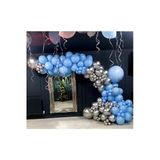 Pazariz Krom Beyaz Altın Ve Makaron Mavi Balon Zinciri 100 Adet