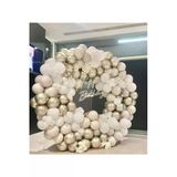 Pazariz Krom Beyaz Altın Ve Pastel Beyaz Balon Zinciri 100 Adet