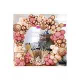 Pazariz Krom Bronz Toz Pembe Çöl Kumu Ve Sütlü Kahve Balon Zinciri 100 Adet