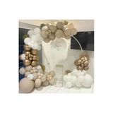 Pazariz Krom Gold Beyaz Ve Taş Rengi Balon Zinciri 100 Adet