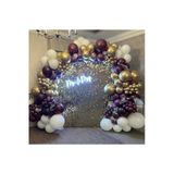 Pazariz Krom Gold Bordo Ve Beyaz Balon Zinciri 100 Adet