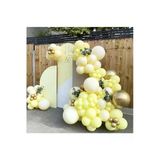 Pazariz Krom Gold Limon Konsepti Makaron Sarı Balon Zinciri 100 Adet