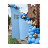 Pazariz Krom Gold Makaron Mavi Ve Beyaz Balon Zinciri 100 Adet