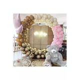Pazariz Krom Gold Makaron Pembe Deniz Kumu Ve Karamel Balon Zinciri 100 Adet