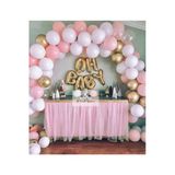 Pazariz Krom Gold Makaron Pembe Pastel Beyaz Balon Konsept Balon Zincir
