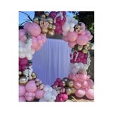 Pazariz Krom Gold Makaron Pembe Pastel Beyaz Ve Fuşya Balon Zinciri 100 Adet