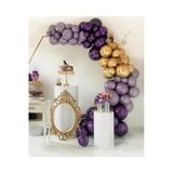 Pazariz Krom Gold Metalik Lila Ve Mor Balon Zinciri 100 Adet