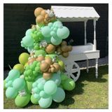 Pazariz Krom Gold Pastel Açık Yeşil Ve Mint Yeşili Balon Zinciri 100 Adet