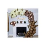 Pazariz Krom Gold Pastel Kahverengi Makaron Sarı Balon Zinciri 100 Adet