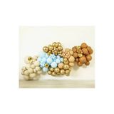 Pazariz Krom Gold Pastel Karamel Çöl Kumu Deniz Kumu Ve Makaron Mavi Balon Zinciri 100 Adet
