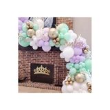 Pazariz Krom Gold Pastel Lila Mint Yeşili Ve Beyaz Balon Zinciri 100 Adet