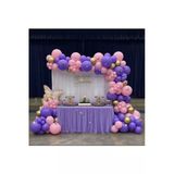 Pazariz Krom Gold Pastel Lila Ve Pembe Balon Zinciri 100 Adet