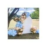 Pazariz Krom Gold Pastel Mavi Ve Somon Balon Zinciri 100 Adet