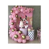 Pazariz Krom Gold Pastel Pembe Balon Zinciri