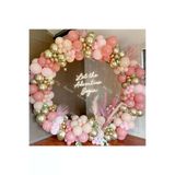 Pazariz Krom Gold Toz Pembe Makaron Pembe Ten Rengi Balon Zinciri 100 Adet