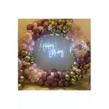 Pazariz Krom Gold Yaban Çileği Ve Makaron Pembe Balon Zinciri 100 Adet