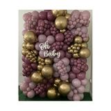 Pazariz Krom Gold Yaban Çileği Ve Toz Pembe Balon Zinciri 100 Adet