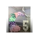 Pazariz Krom Mor Yeşil Makaron Lila Mint Yeşili Makaron Pembe Balon Zinciri 100 Adet