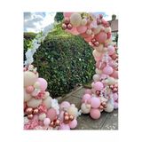 Pazariz Krom Pembe Makaron Pembe Ve Sütlü Kahve Balon Zinciri 100 Adet