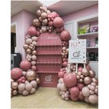 Pazariz Krom Rose Gold Retro Rosewood Ve Pink Blush Balon Zinciri 100 Adet