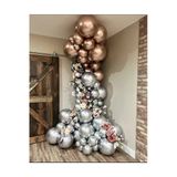 Pazariz Krom Rose Gold Ve Krom Gümüş Balon Zinciri 100 Adet
