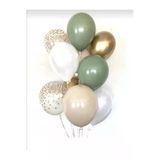 Pazariz Küf Yeşili Gold Krom Balon Seti