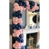 Pazariz Lacivert Makaron Pembe Renk Balon Zinciri