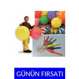 Pazarız Lastikli Punc 50 Adet Balon