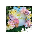 Pazariz Makaron Balon + Krom Balon + Balon Zinciri Aprt + Balon Pompası