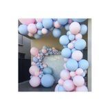 Pazariz Makaron Balon Pembe Mavi Renk Şeker Balonlar 100 Adet
