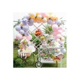Pazariz Makaron Lila Pembe Somon Temalı Balon Ve Balon Zincir