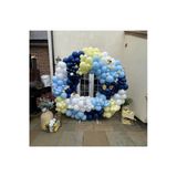Pazariz Makaron Mavi Gece Mavisi Beyaz Ve Vanilya Balon Zinciri 100 Adet