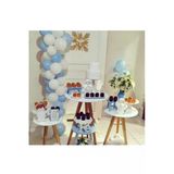 Pazariz Makaron Mavi Pastel Beyaz Balon Zinciri