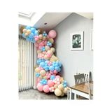 Pazariz Makaron Mavi Pembe Ve Sütlü Kahve Balon Zinciri 100 Adet