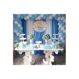 Pazariz Makaron Mavi Ve Pastel Beyaz Balon Zinciri 100 Adet